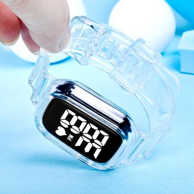 China Unisex Transparent Waterproof Unisex Girl Watch Digital Sports Students Watches Digital Men Women Factory Alarm Luminous reloj for sale