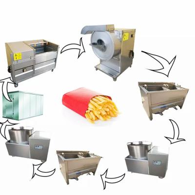 China Factory Machinery Fully Automatic Baked Potato Processing Plant Potato Chips Production Line Frozen French Fries Making Machine for sale