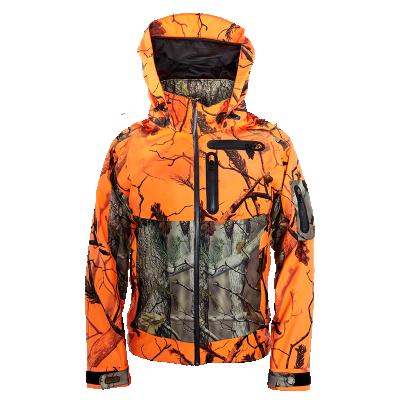 China High Quality Orange Breathable Waterproof Windproof Camouflage Waterproof Hunting Jackets For Men for sale