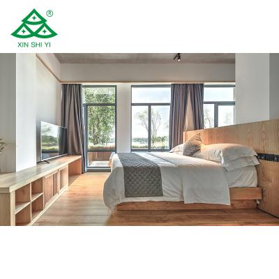 China XSY- L118 Hot Sale Eco-friendly natural wood bed /apartment /hotel natural bedroom furniture for sale