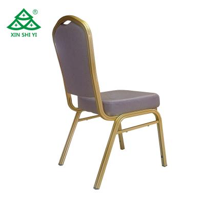 China Wholesale Hotel Aluminum Stackable Chair Furniture Back Support Restaurant Modern Banquet Chair For Wedding for sale