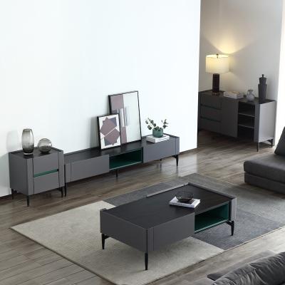 China Apartment living room TV units/TV cabinet/TV stand use anti-corrosion plywood with metal base hardware accept light luxury design customized for sale