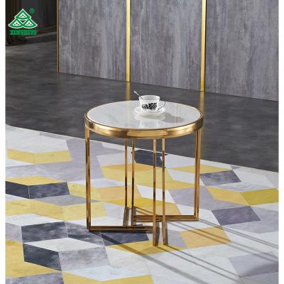 China S.Steel Coffee Table Marble Furniture Coffee Table S.Steel Top Luxury Metal Leg Coffee Table for sale