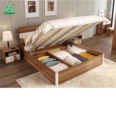 China Alkali Resistant Design Bedroom Furniture Wooden Bed Storage Bed For Home Bedroom for sale