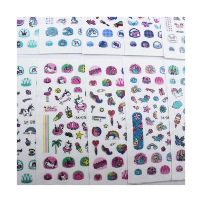 China Hot Selling UV Varnish Decoration Plastic Art Nail Cheap Custom Gel Nail Stickers for sale