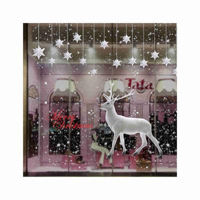 China Decorative 15*10cm Decorative Window Sticker Christmas Window Sticker High Quality Frosting Stickers for sale