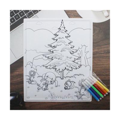 China Kids Gift Free Sample White Background Drawing Board Coloring Kids With Water Color Brush For Kid for sale