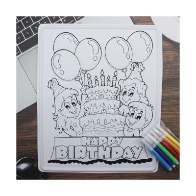 China Kids Gift Free Sample PVC Plastic Drawing Board Coloring Kids With Water Color Brush For Child for sale