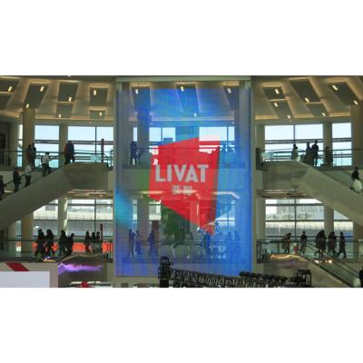 China High Brightness Over 70% Indoor Led Screen Display Transparent Clear Video Transparent Led for sale