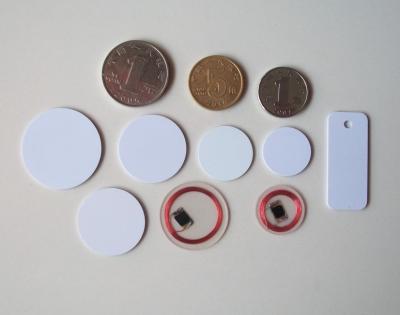 China free sample 20mm dia clear PVCLF/HF  RFID Disc Tag rfid coin tag for sale