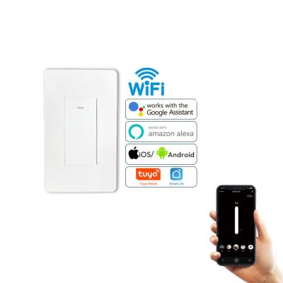 China Control+Voice App Control Tuya 1/2/3 Smart Push Button American Standard Wall Touch Wi-Fi Electric Switch Strip Wifi Smart Lamp Switch en venta