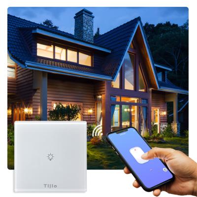 中国 Zigbee Glass Light Tuya Alexa Google Band App Control+Voice 10a Smart Panel 1 Wifi Touch Switch 販売のため