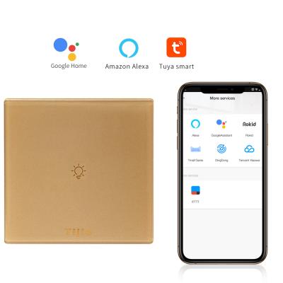 中国 4 Inch Factory Control App Control+Voice Wall Touch Wall Touch Smart Home rf Switch Light Wireless 4 Inch Lightweight Remote Tuy Smart Switch 販売のため