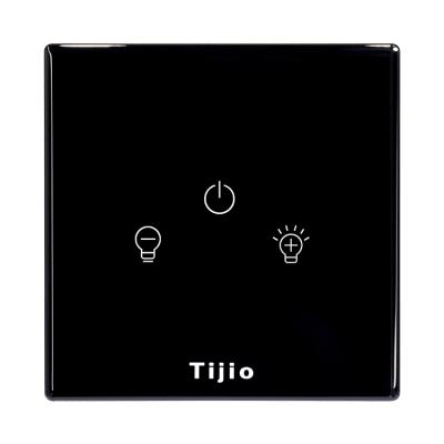 중국 110-250v App Control+Voice Tuya Glass Zigbee APP Control 110-250v Black Touch Rheostat 3 Band Wifi Smart Light Switch 판매용