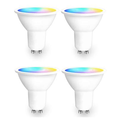 China Google rgbww music smart light bulb energy saving office home essential wifi gu10 led charging smart bulb for sale