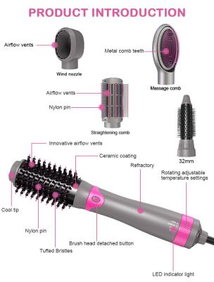 China Electric Hair Straightening 900W LED Hot Hair Styling Brush Easy Use for sale