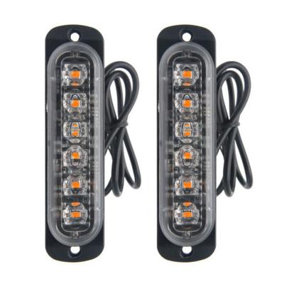 China Die-Cast Aluminum Housing IP67 Waterproof 6 LED Traffic Warning Light Car Truck Emergency Beacon Hazard Warning Light Car Flash Light for sale