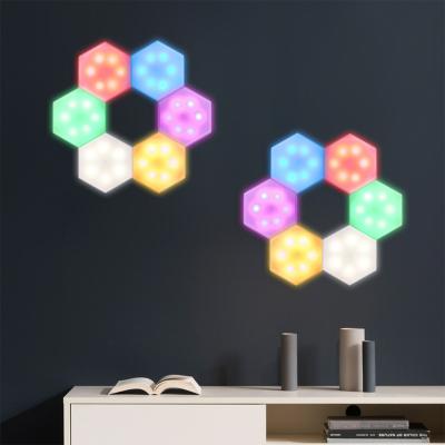 China Modern Hexagonal Lamps Touch Sensor Baby Nursing Light Bedside Night Light For Living Room for sale