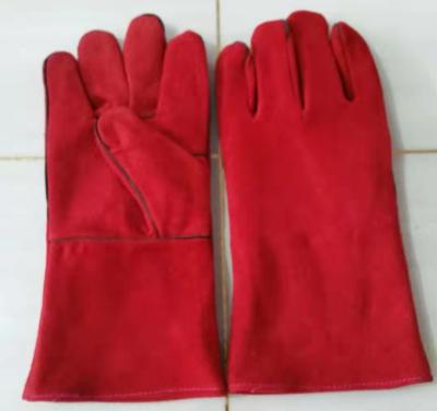 China QUICK DRY high quality cheap price red welding gloves with good quality for sale