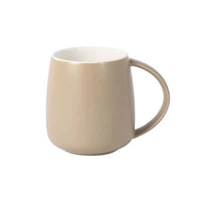 China Sustainable Upclay 380ml Matte Personalized Daily Beverage Ceramic Morning Coffee Mug Set for sale