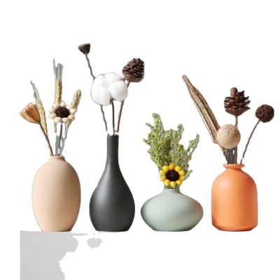 China 100% Handmade Upclay Colorful Small Vases For Gifts Modern Vase Set Bedroom Decoration Dried Flower Vase for sale