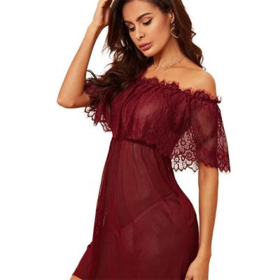 China Polyester Seductive Plus Size Woman Babydoll Lingerie Sexy Sleepwear For Fat Women for sale