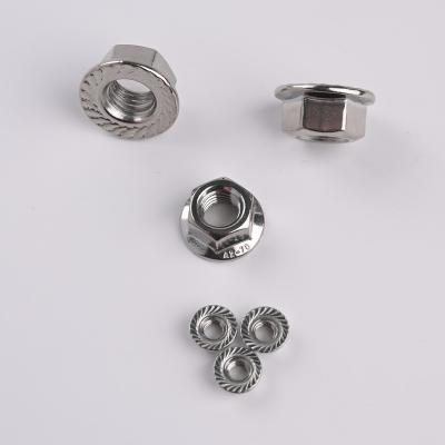 China Anticorrosive New Fast Delivery Anticorrosive Antirust DIN6923 Stainless Steel 304 Hexagon Flange Nut for sale