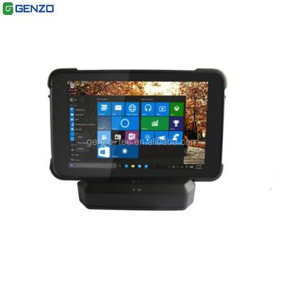 China Cheap price ip67 waterproof industrial tablet windows car mounted rugged tablet android dual OS with 2d nfc pogo pin docking station for sale