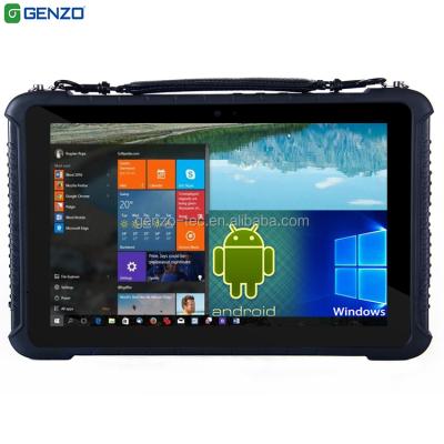 China 10 Inch Tablet Rugged Android Industrial Rugged Windows 10 Pro Tablet PC Shockproof With Fingerprint RJ45 RS232 for sale