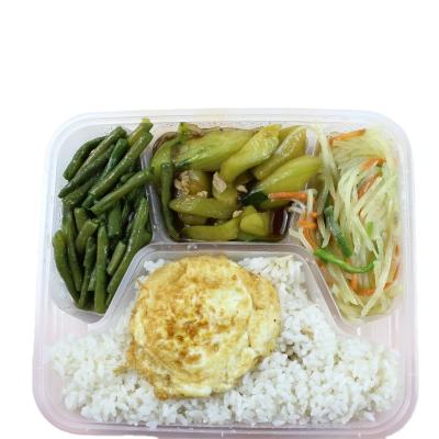 China Minimalist Catering/Meal Microwavable Plastic Disposable Bento Food Storage Lunch Boxes 6 Compartment Prep Containers for sale