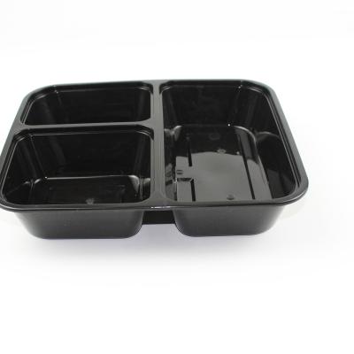 China Minimalist Catering 2 Compartment Bento Food Storage Lunch Boxes/Microwavable Plastic Disposable Meal Prep Containers for sale