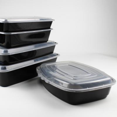 China Biodegradable Plastic Takeout Food Container Minimalist Plastic Salad Container Takeout Box for sale