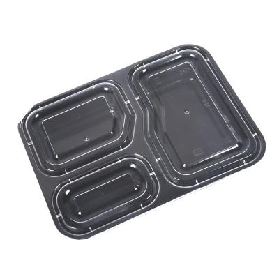 China New Design High Quality Microwavable Sustainable Disposable Plastic Food Containers For Food With PP Lid for sale