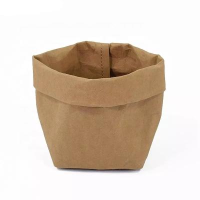 China BSCI Recyclable Plant Washable Kraft Paper Bag for sale