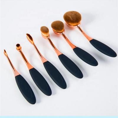 China Angular Blush 6 Pcs Toothbrush Makeup Brush High Quality Makeup Tool Set Brush for sale