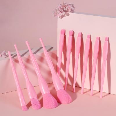 China Angular Blush Proffesinal Makeup Set Brush Makeup Airbrush Sets Bling Pink Makeup Brush for sale