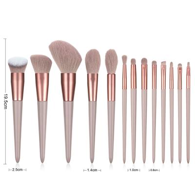 China Angular Blush Makeup Brush White Hair Diamond Makeup Brush Real Makeup Brush Set for sale