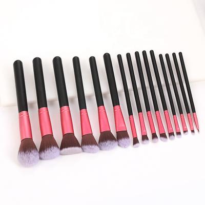 China Angular Blush Logo Price Squishy Makeup Brushes Private Sellers Gift Flat Set Black Gold Makeup Brush With Gift Bag for sale