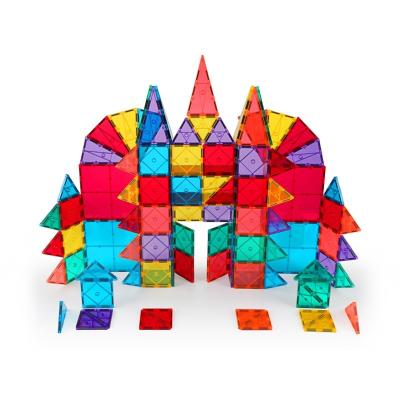 China Shape DIY 48pcs Smart Educational Magnet Toys 3d Assembly Building Block Magnetic Square And Triangle Toy For Children for sale