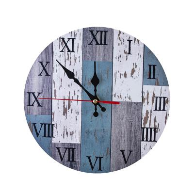 China Modern Custom Minimalist Wooden Wall Clock 12 Inch Hanging Clocks For Living Room Home Decor Rustic Wooden Clock for sale