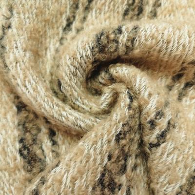 China High quality wind proof woolen polyester tweed jacquard fabric for coat and leisure styles for sale