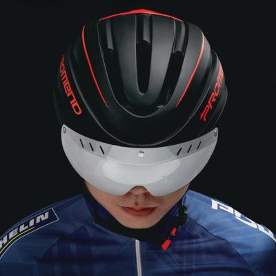 China ABS Creative Belt With Mirror Magnetic Helmet Suction Warning Light Wind Mountain Bike Filling Recycling Equipment for sale