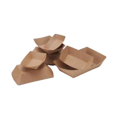 China High Quantity Recyclable Sales Recycled Kraft Paper Storage Molded Coffee Food Pulp Serving Tray For Win Made In China for sale