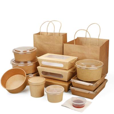 China Recyclable High Quantity Sales Disposable Kraft Paper Gold Dessert Serving Packaging Trays With Clear Lid for sale