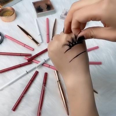 China Waterproof Eyeliner Strip Whips Glue Pencil Eyelashes Pencil Rose Gold 2 in 1 Beauty Bling Waterproof Liquid Self Adhesive Eye Makeup for sale