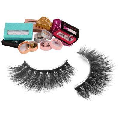 China Free Sample 3d 5d Natural Soft Fur Strips Eyelashes Mink Vendors With Custom Package for sale