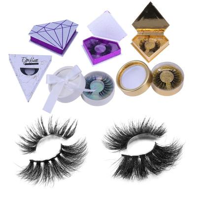 China Custom 100% Natural Soft Mink Eyelash Wrap 25mm 5d Mink Fur Eye Lashes Vendor for sale