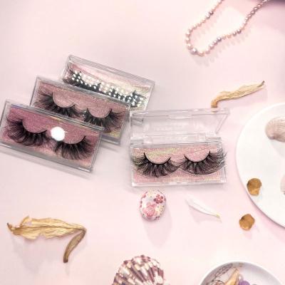 China Natural Soft Wholesale Eyelash Silk Strip Lash Soft 3d Volume Fake Fluffy Mink Eyelash 25mm Natural Silk Lashes for sale