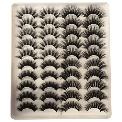 China 20mm Natural Soft Cotton Tape Black Faux Silk Mink Eyelashes Synthetic for sale