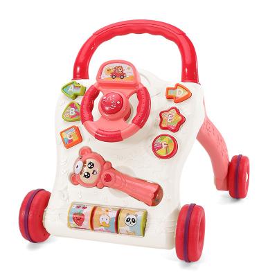 China New model eco-friendly best moq multifunctional plastic safe infant 2 in 1 child baby music toddler learn walker toy for sale